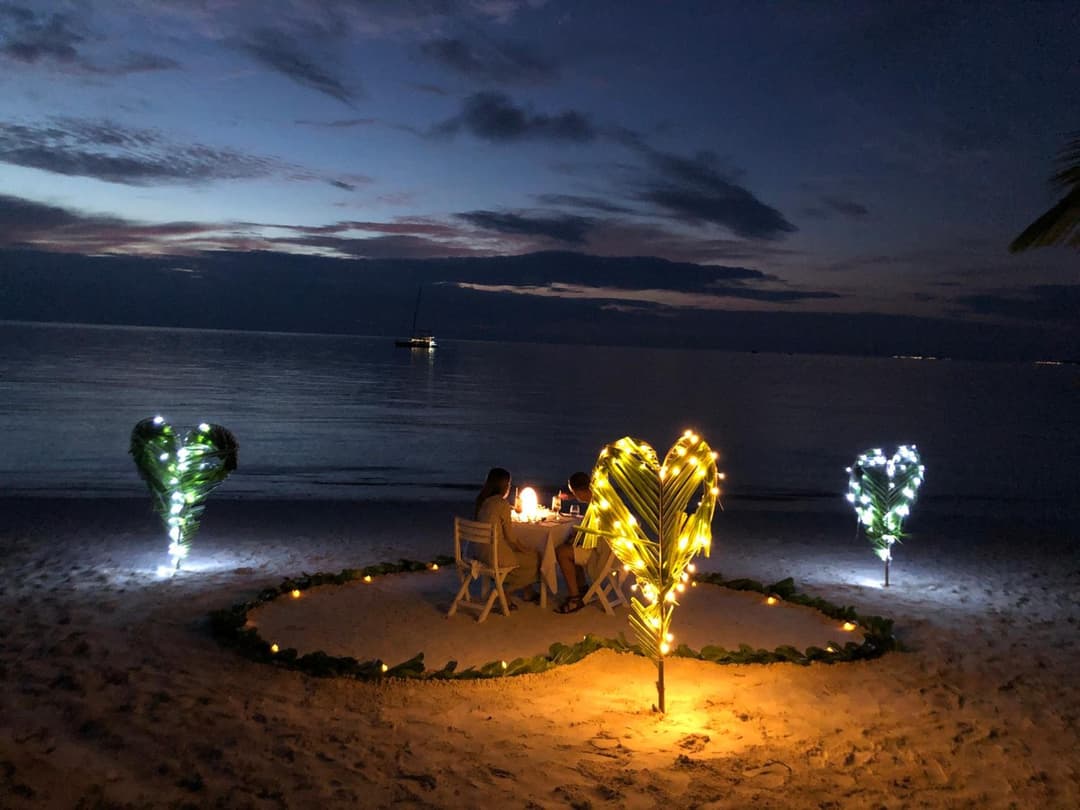 Sunrise by white sand dhigurah - View 3
